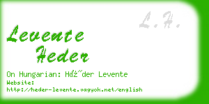 levente heder business card